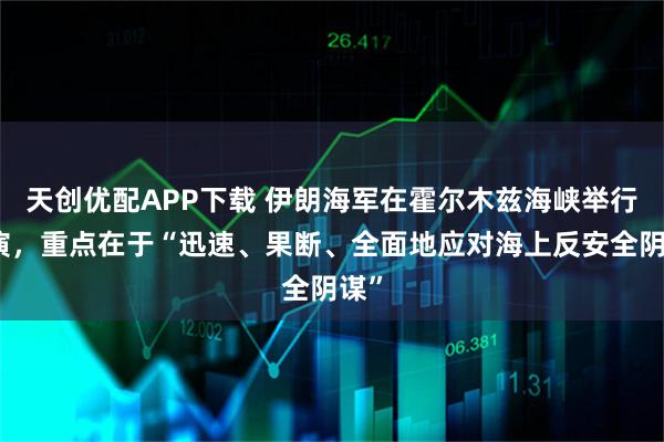 天创优配APP下载 伊朗海军在霍尔木兹海峡举行军演，重点在于“迅速、果断、全面地应对海上反安全阴谋”