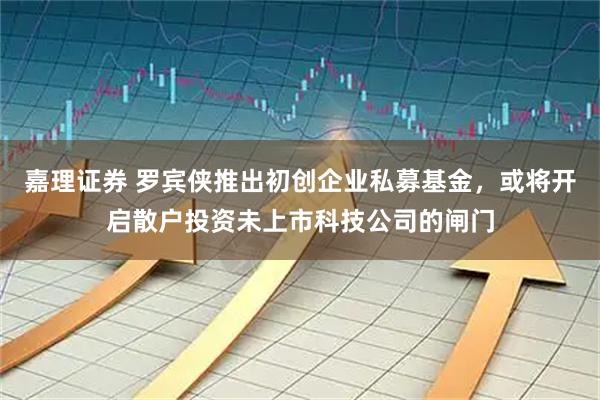 嘉理证券 罗宾侠推出初创企业私募基金，或将开启散户投资未上市科技公司的闸门